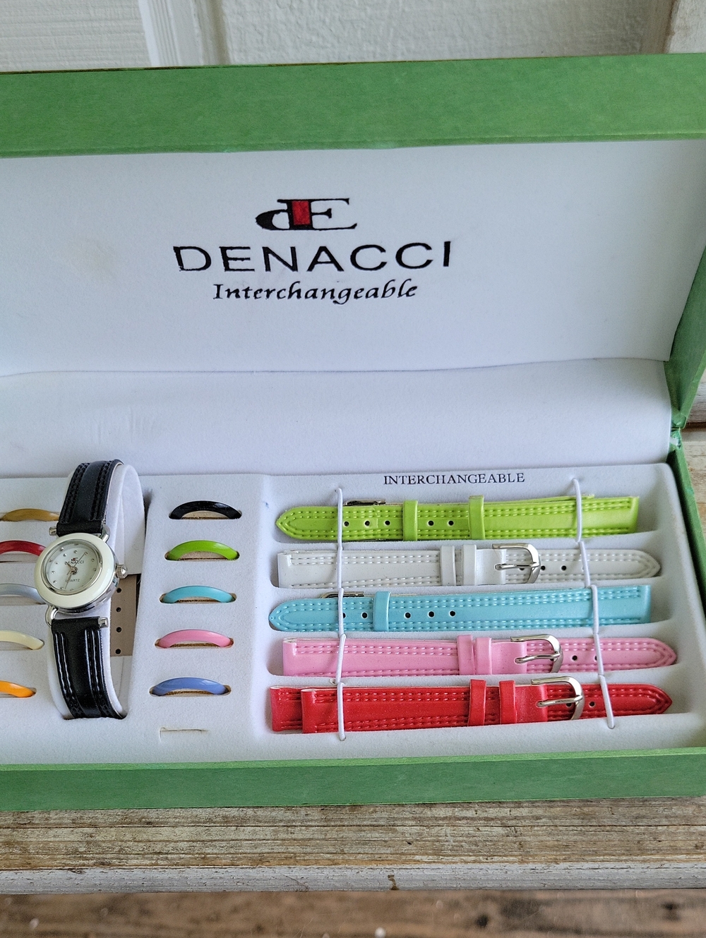 Women's Interchangeable Watch with Multi-Color Straps